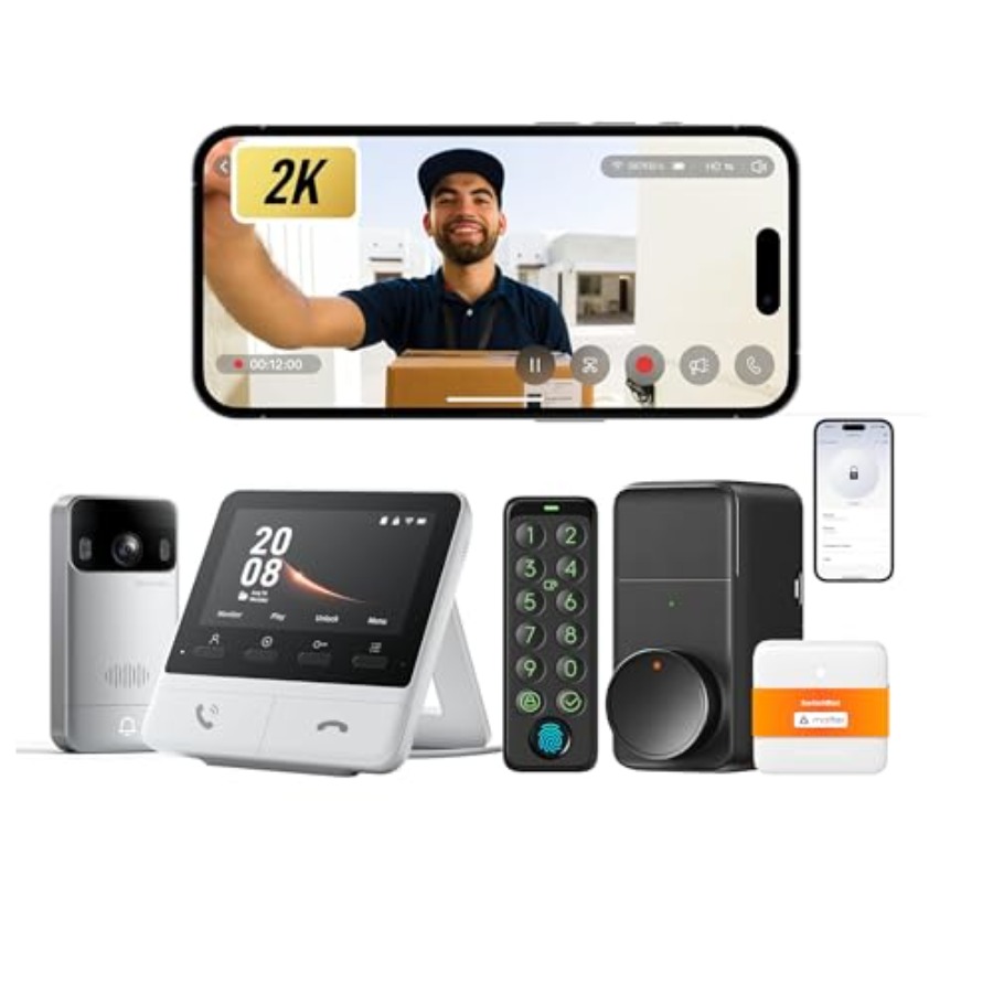 Home Security No Subscription - Video Doorbell Camera Wireless with Monitor