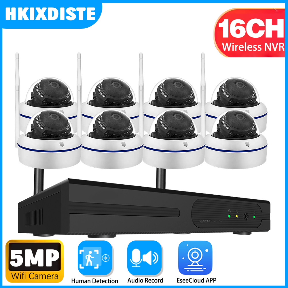 Home Security Wifi Camera - 5MP Explosion-Proof Dome IP Camera 16CH