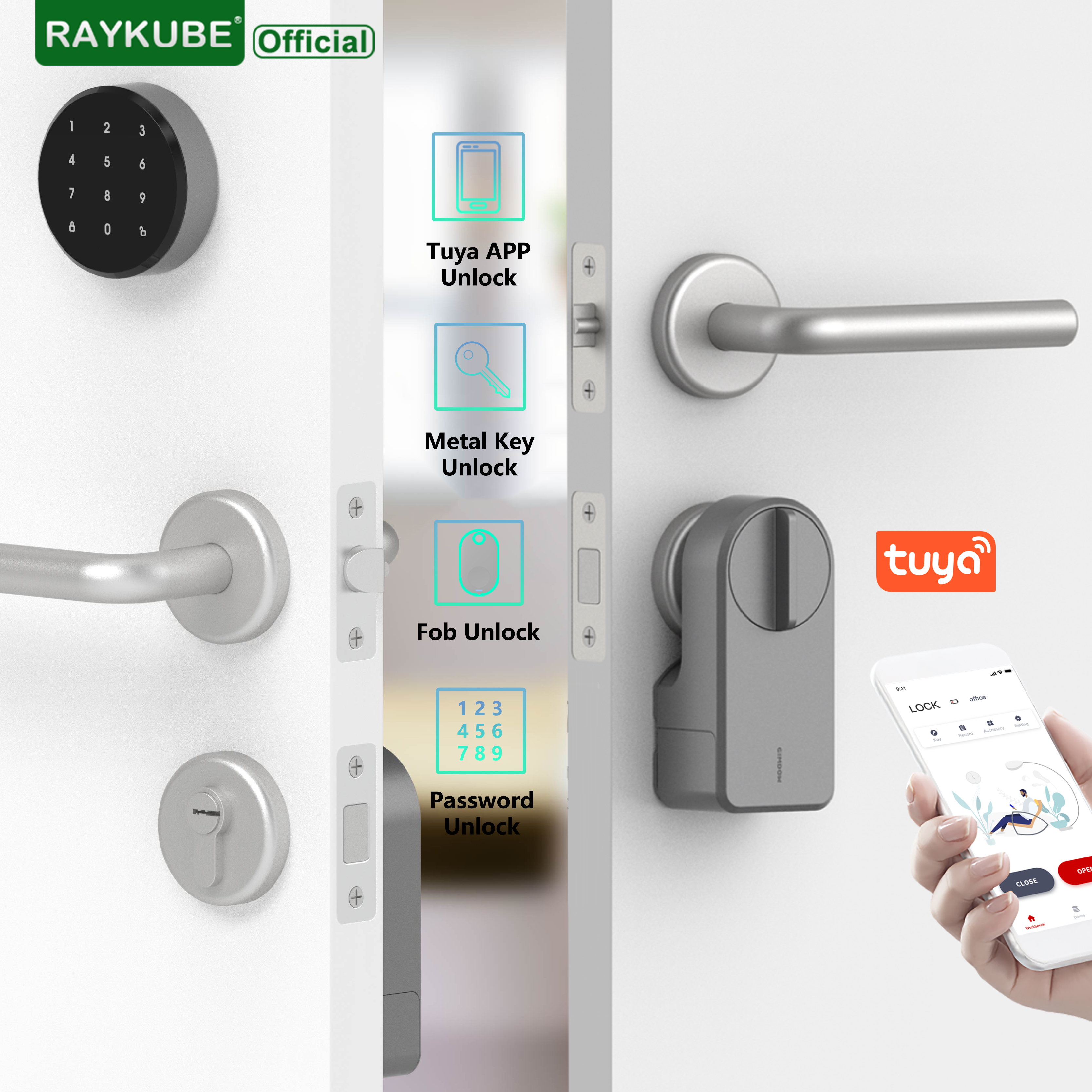 Door Lock Smart Keypad - RAYKUBE A1 Pro Tuya BEL Smart