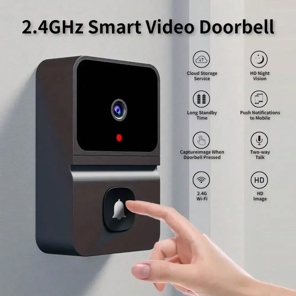 Home Security Wifi Camera - Wireless Doorbell WiFi Outdoor 480P Camera