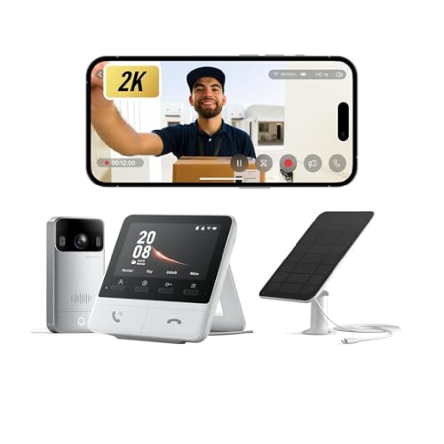 Home Security No Subscription - Video Doorbell Camera Wireless with Solar