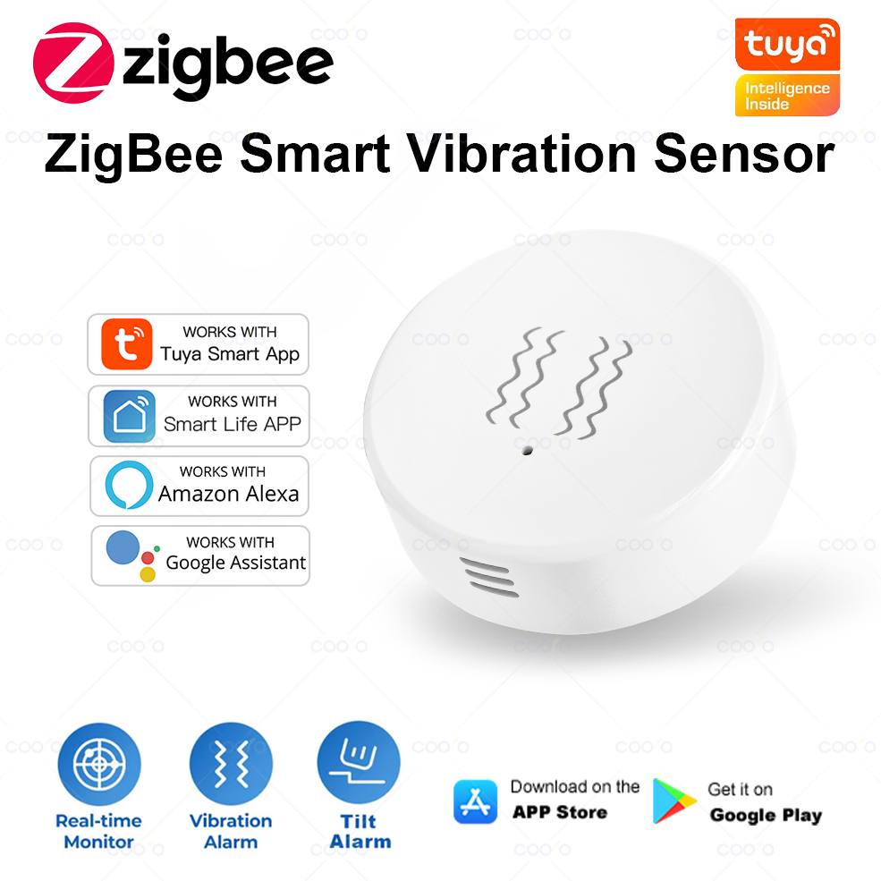 Home Security Monitoring - ZigBee Tuya Smart Vibration Sensor Real