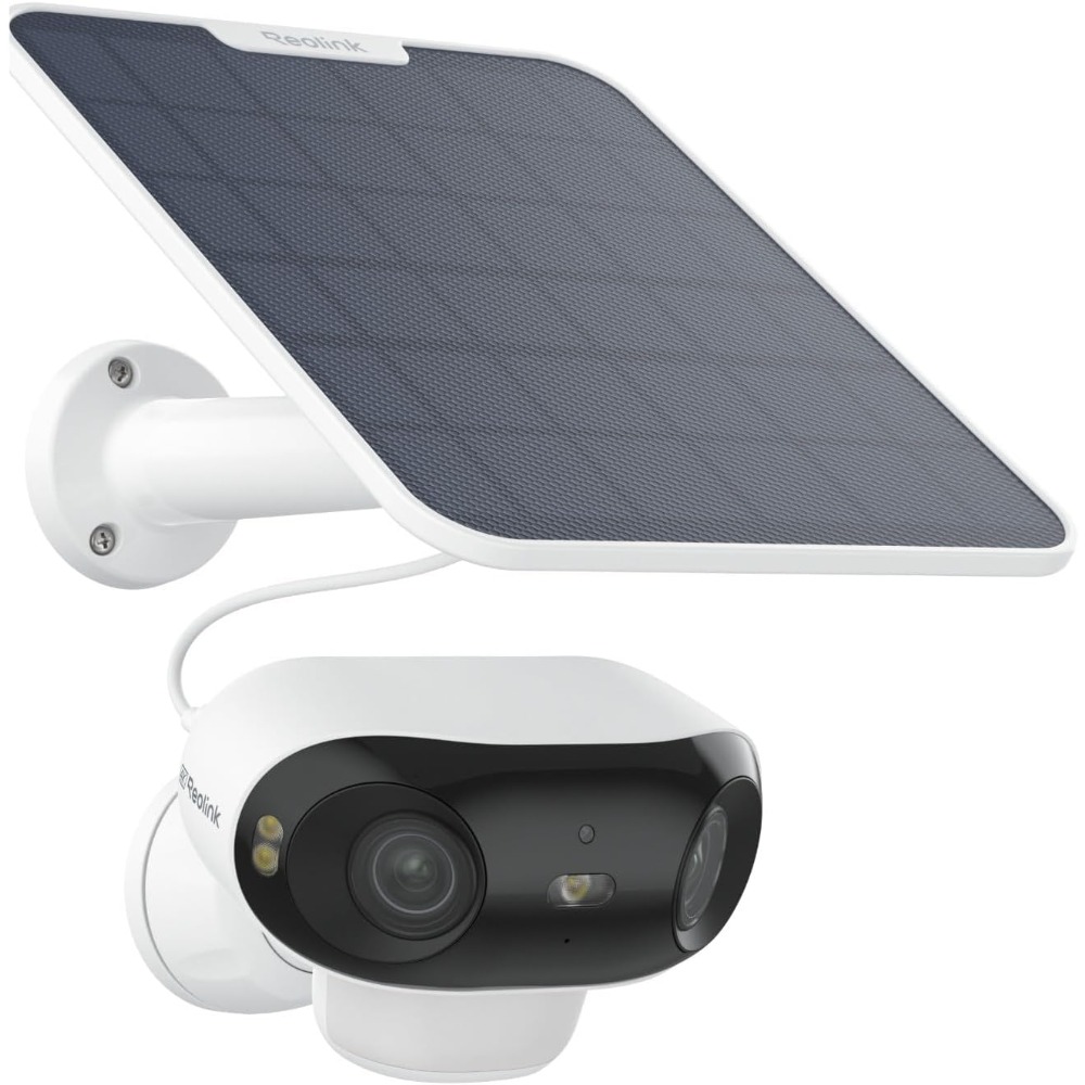 Home Security No Subscription - 4k solar camera outdoor wireless, dual-lens