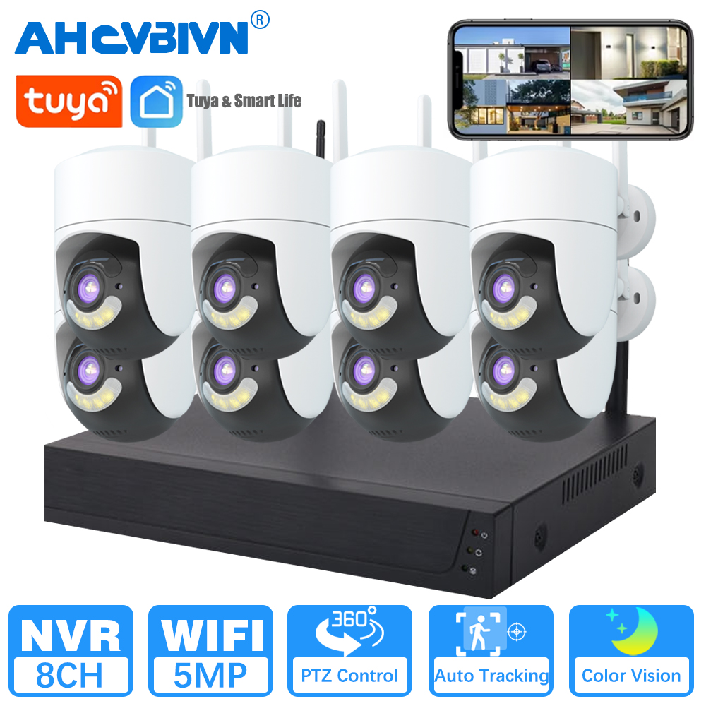 8CH Wireless NVR Tuya SmartLif - Home Security Wifi Camera ulasan dan harga