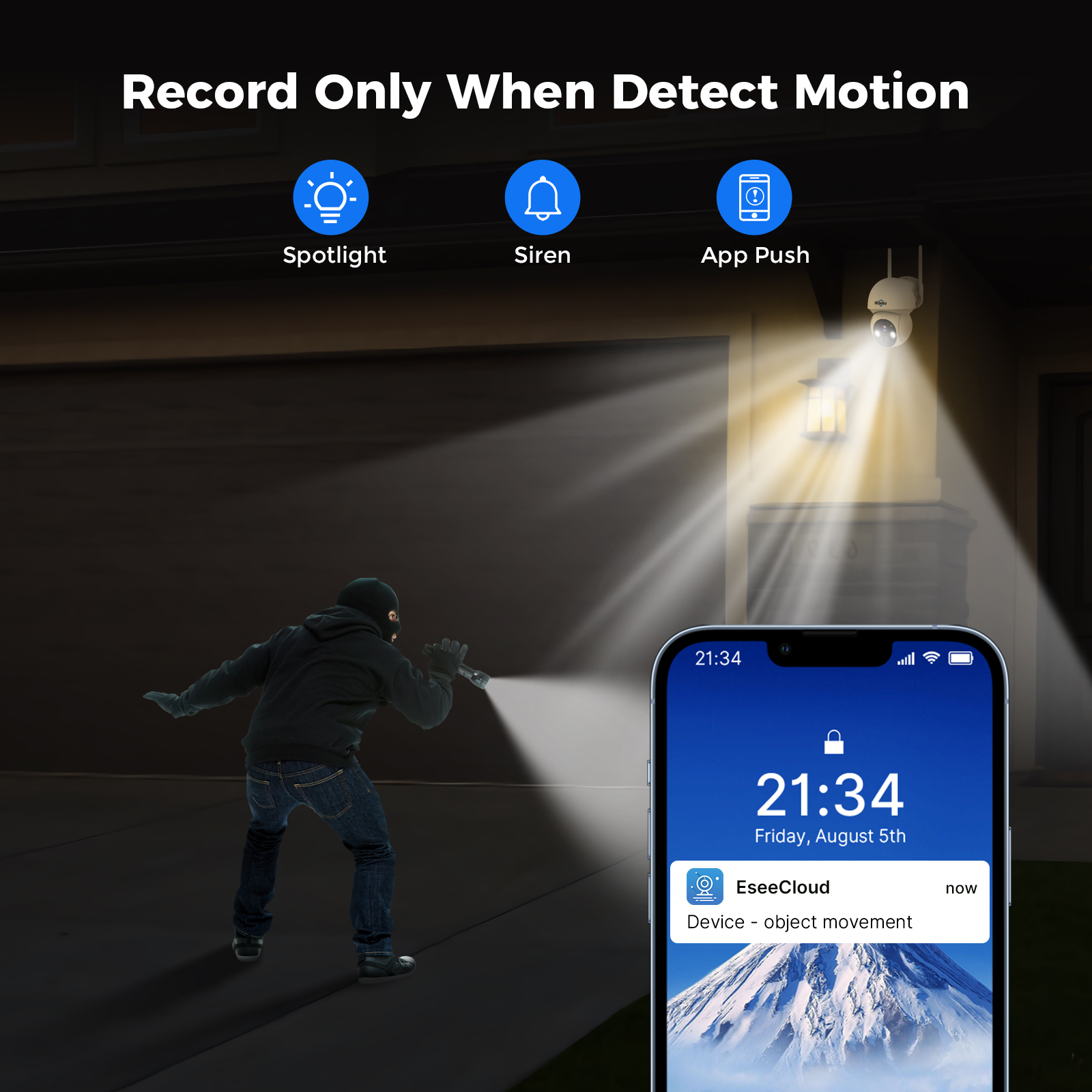 Hiseeu 2K 4MP WIFI PTZ Solar I - Home Security Wifi Camera ulasan dan harga