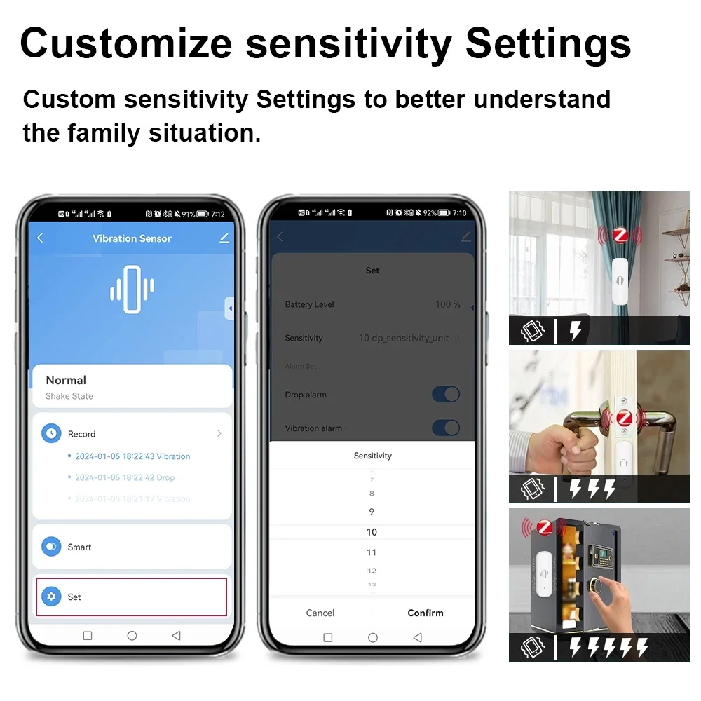 Smart ZigBee Vibration Sensor  - Home Security Monitoring ulasan dan harga