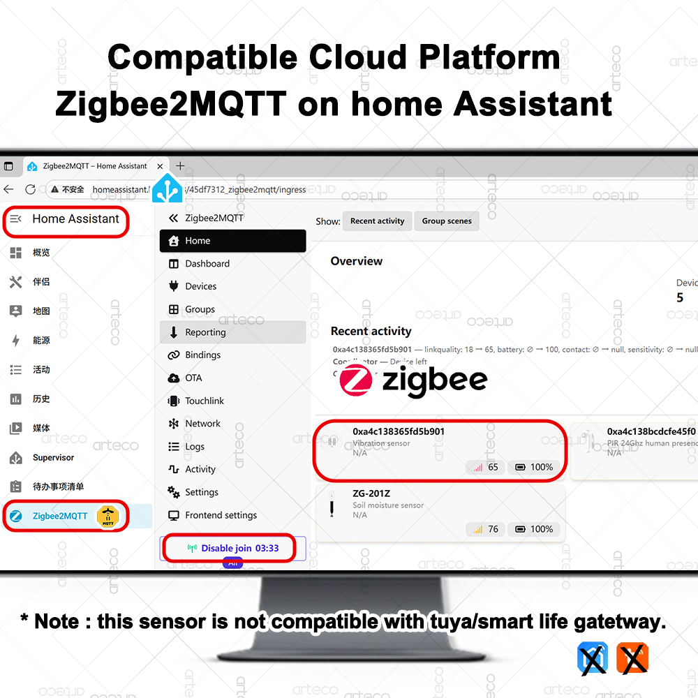 ZigBee Smart Vibration Sensor  - Home Security Monitoring ulasan dan harga
