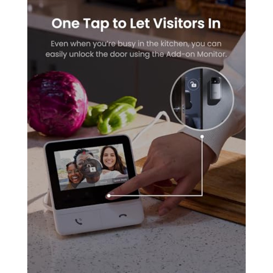 Video Doorbell Extra Monitor a - Home Security No Subscription ulasan dan harga