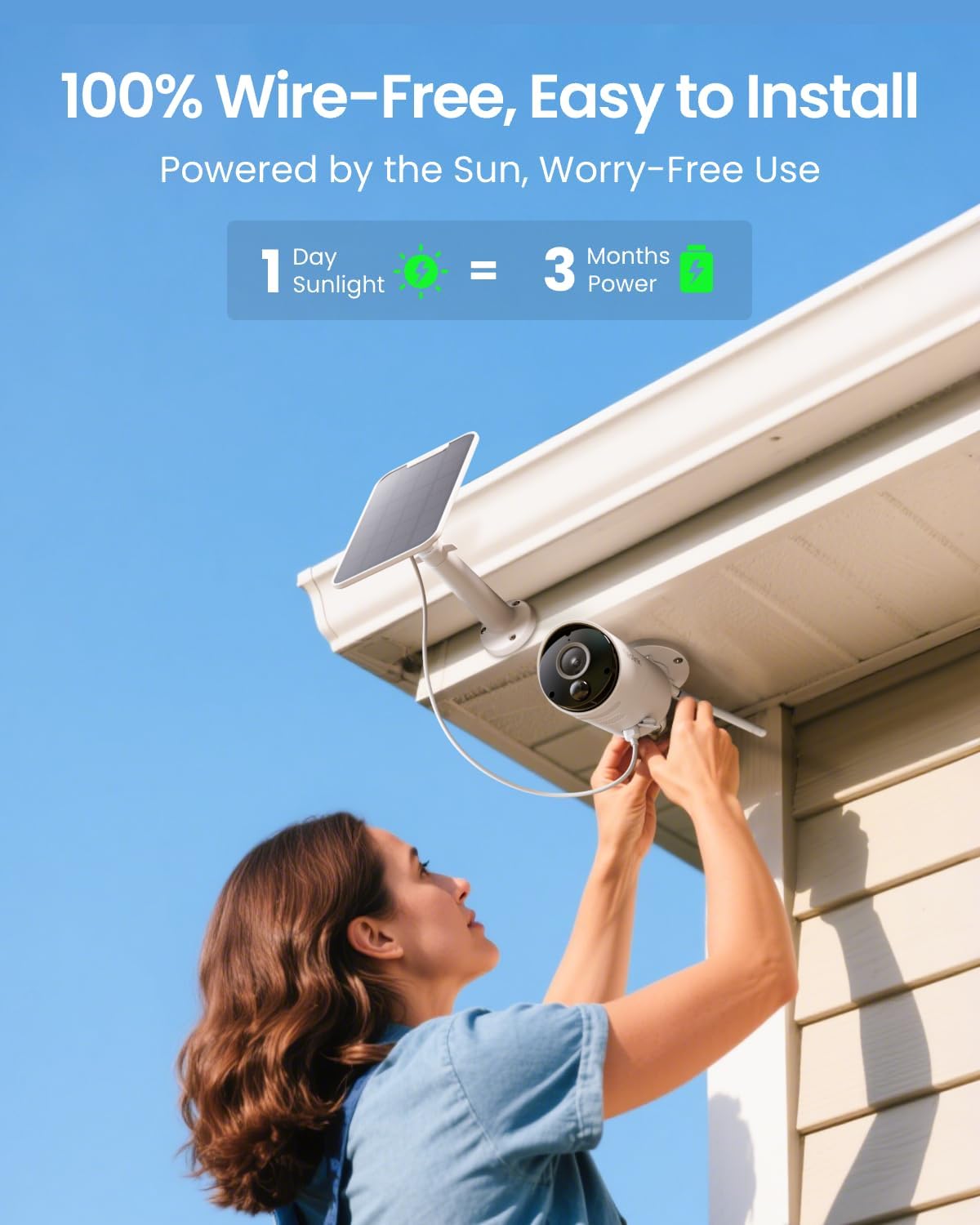 2K Solar Security Camera with  - Home Security No Subscription ulasan dan harga