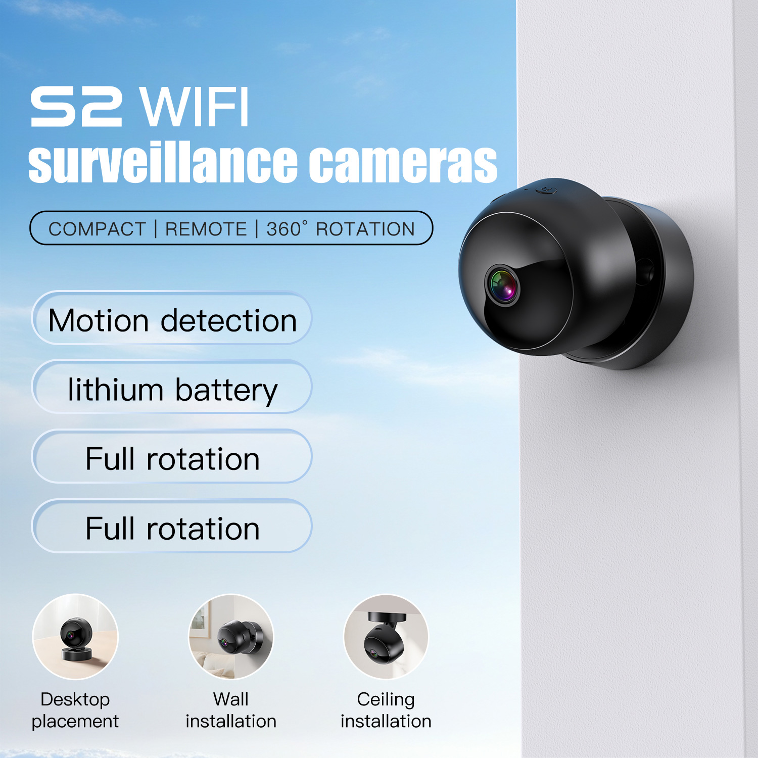 S2 Mini Camera 2.4G WiFi Wirel - Home Security Premium Eset ulasan dan harga
