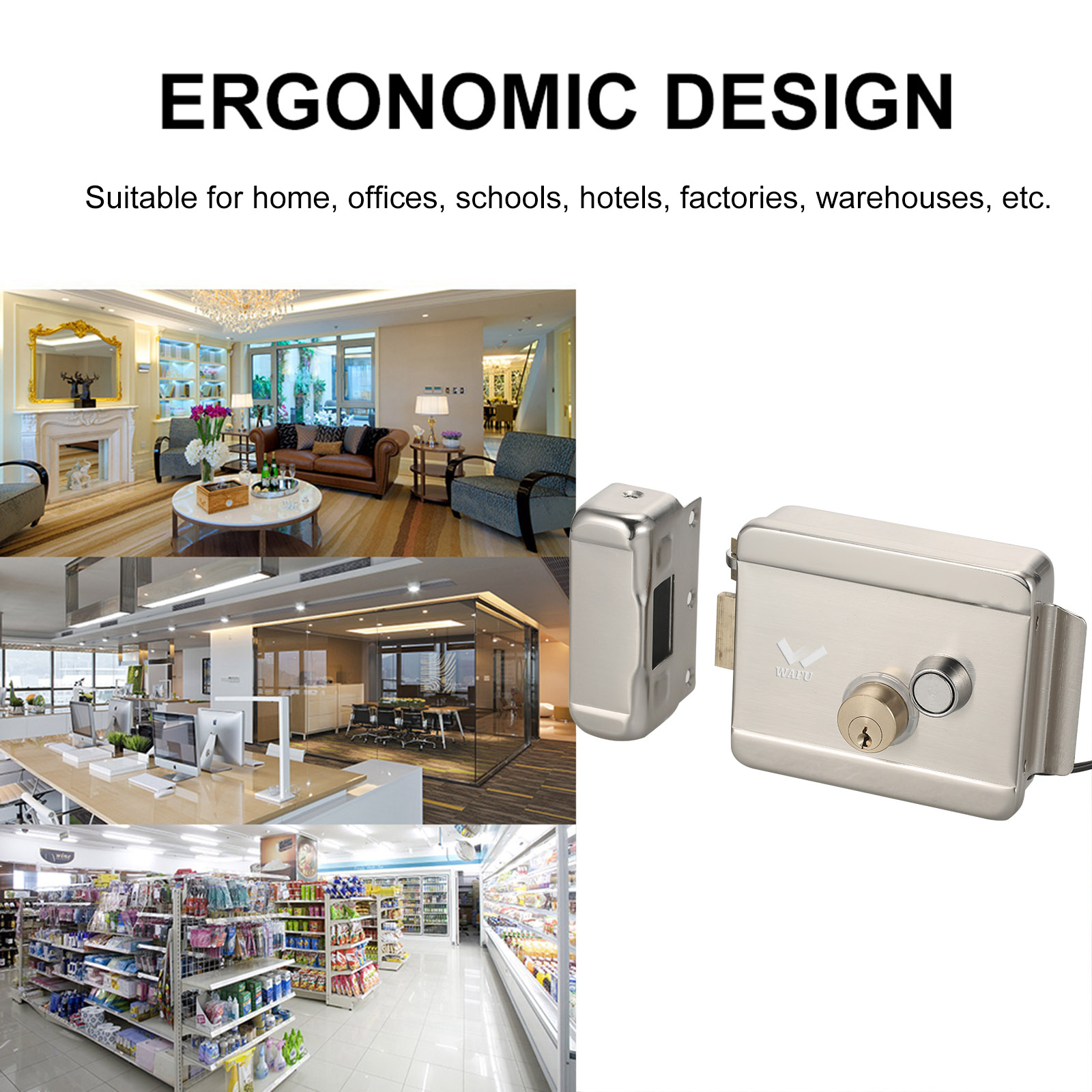 WAFU Smart Electric Gate Door  - Door Lock Smart Keypad ulasan dan harga