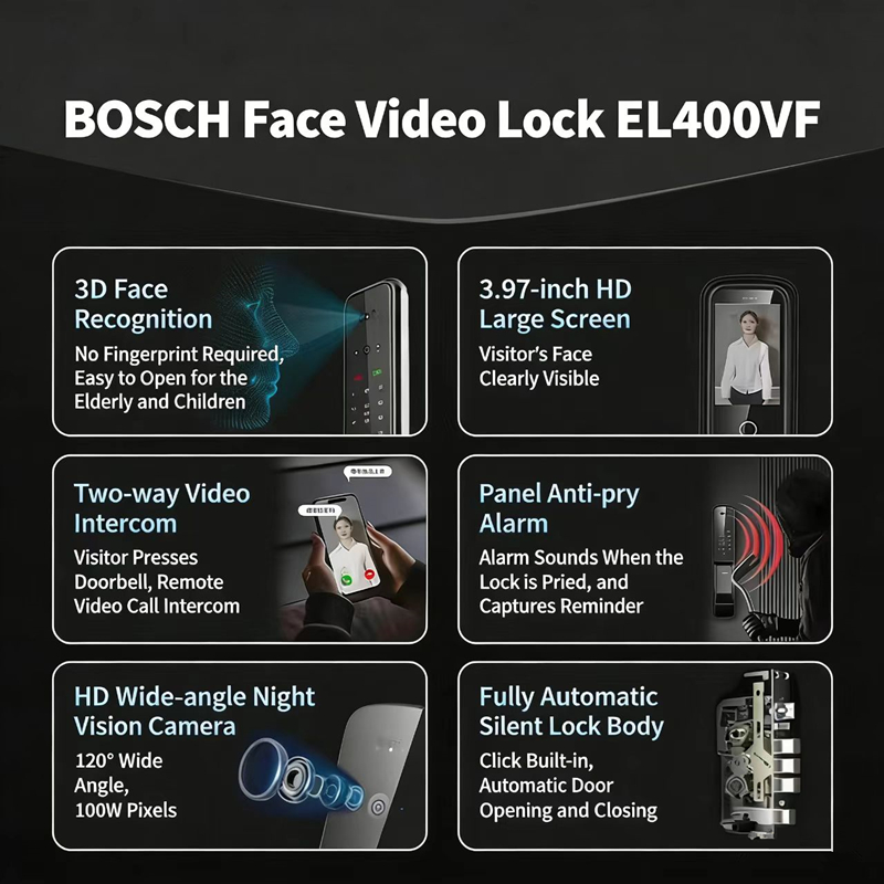 Bosch Smart Lock EL400VF 3D Fa - Door Lock Smart Keypad ulasan dan harga
