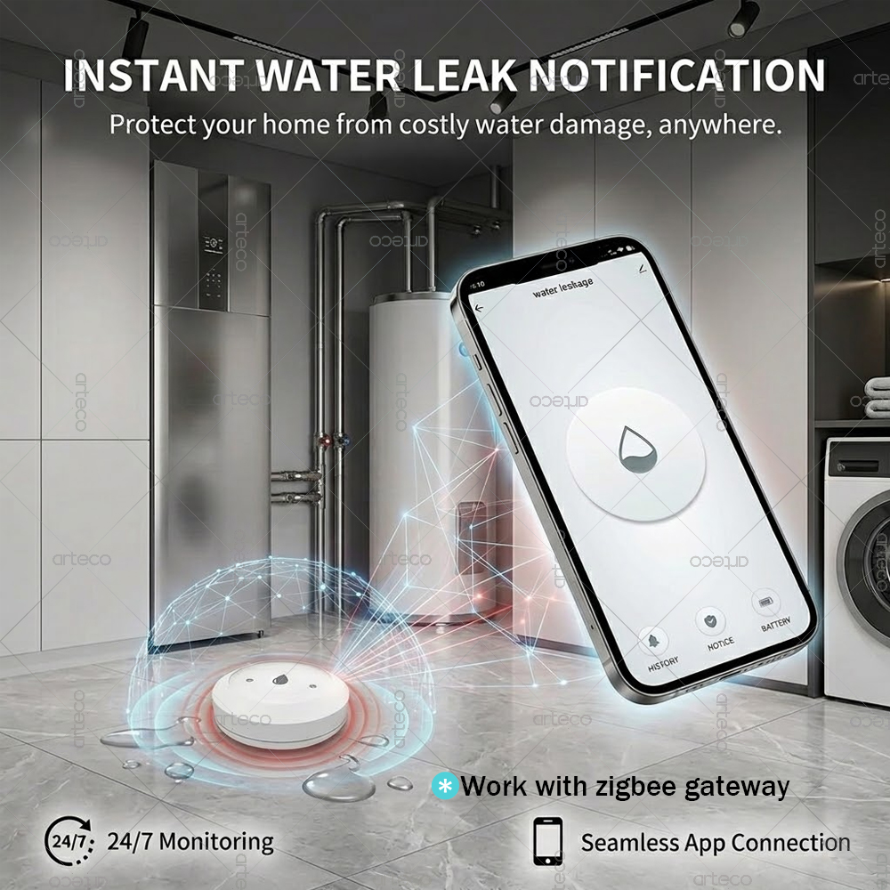 Zigbee Water Leak Sensor Smart - Home Security Monitoring ulasan dan harga