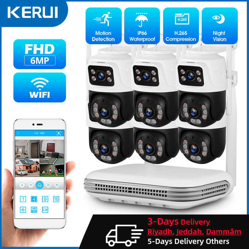 KERUI Waterproof 6MP HD Wirele - Home Security Systems Wireless ulasan dan harga