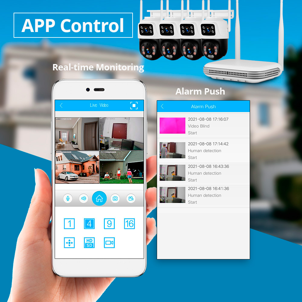 KERUI Waterproof 6MP HD Wirele - Home Security Systems Wireless ulasan dan harga