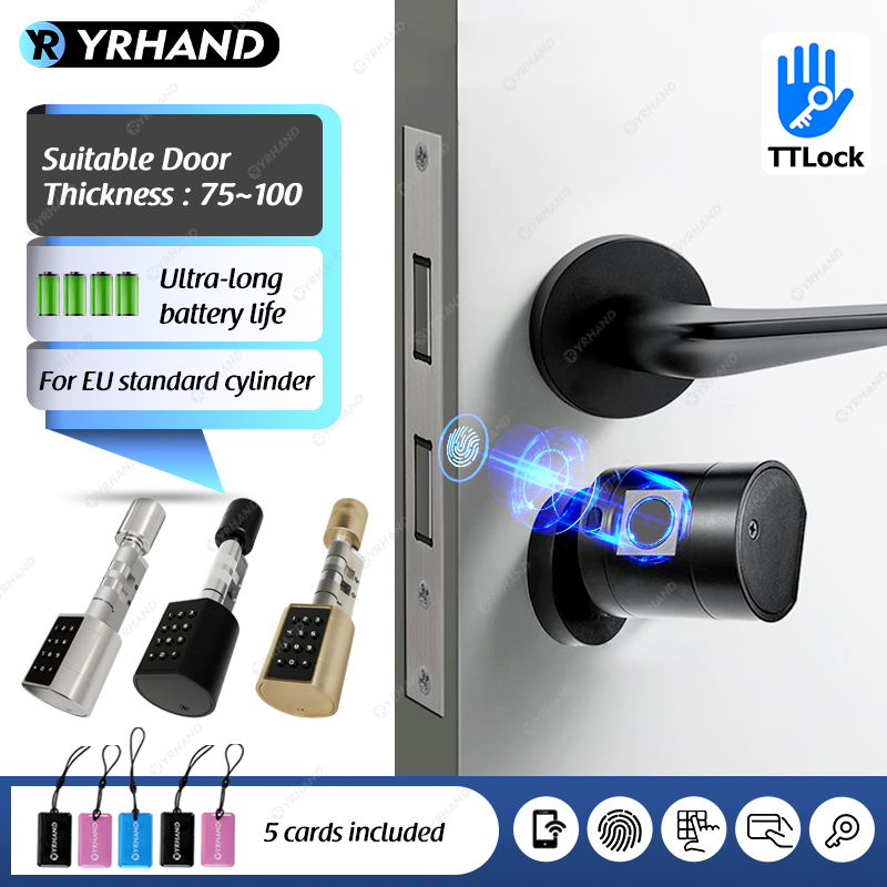 Smart Euro Cylindrical Door Lo - Door Lock Smart Keypad ulasan dan harga