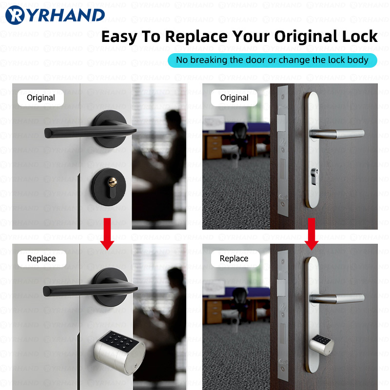 Smart Euro Cylindrical Door Lo - Door Lock Smart Keypad ulasan dan harga