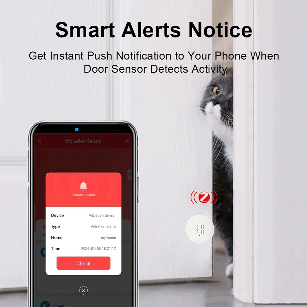 Tuya ZigBee Smart Vibration &  - Home Security Monitoring ulasan dan harga
