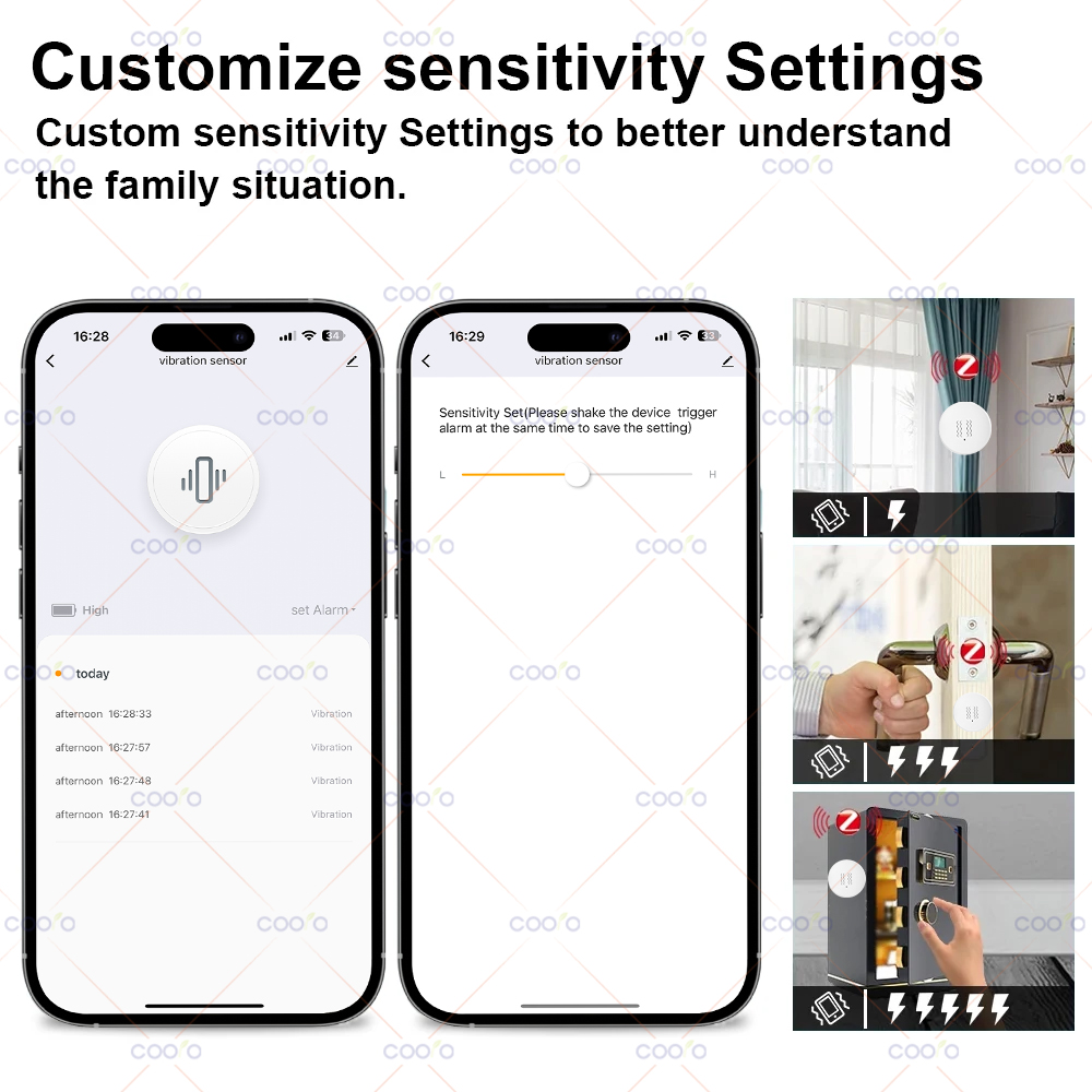 ZigBee Tuya Smart Vibration Se - Home Security Monitoring ulasan dan harga