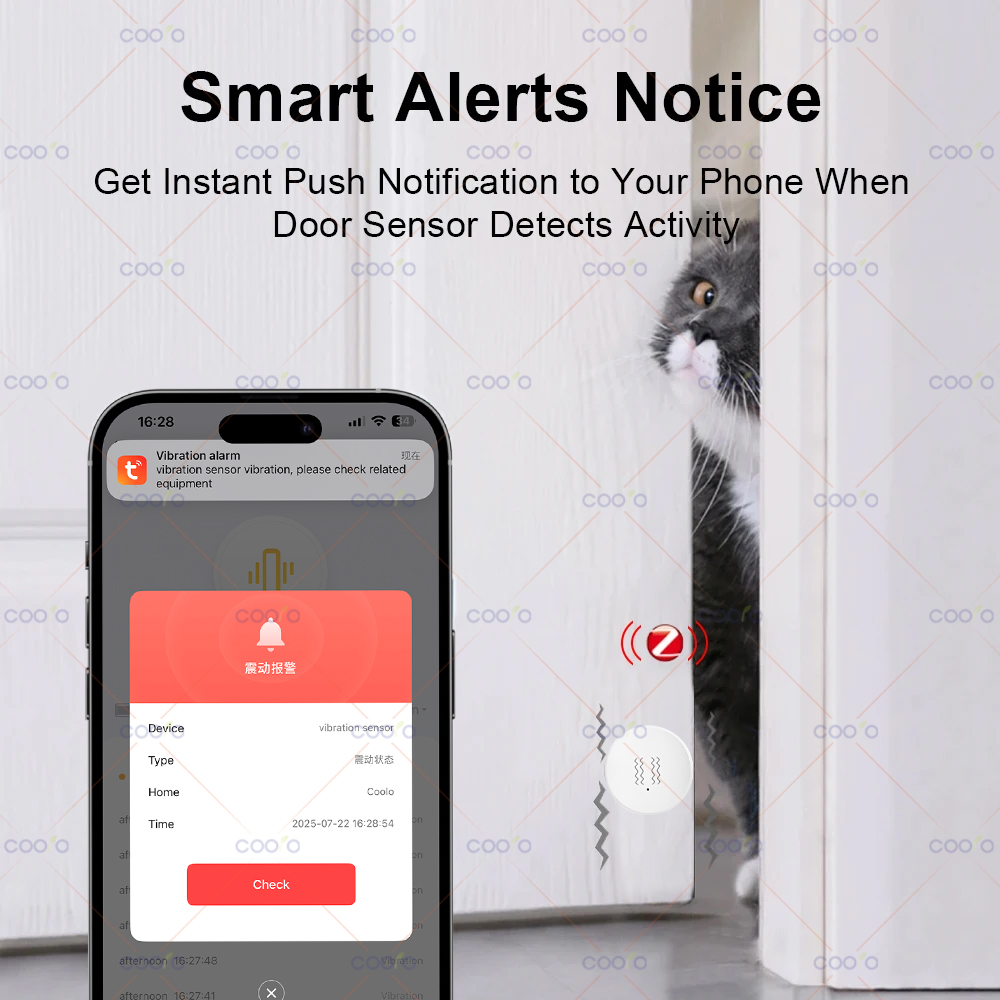 ZigBee Tuya Smart Vibration Se - Home Security Monitoring ulasan dan harga
