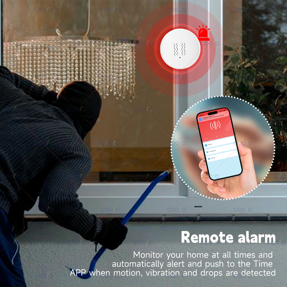 ZigBee Tuya Smart Vibration Se - Home Security Monitoring ulasan dan harga