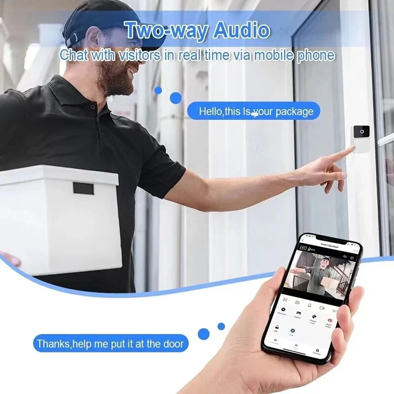 Wireless WiFi Video Doorbell f - Home Security Features ulasan dan harga
