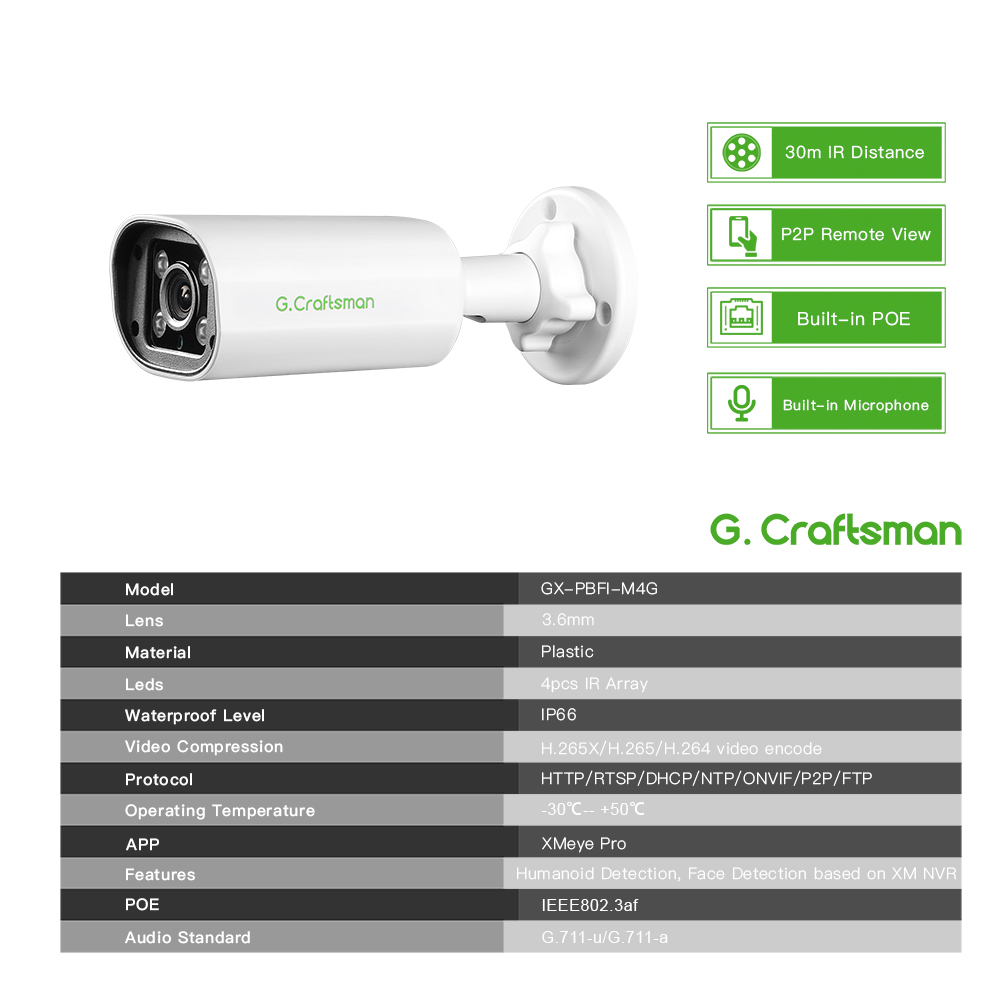 C GC PB 4MP POE IP Camera,Buil - Home Security Monitoring ulasan dan harga
