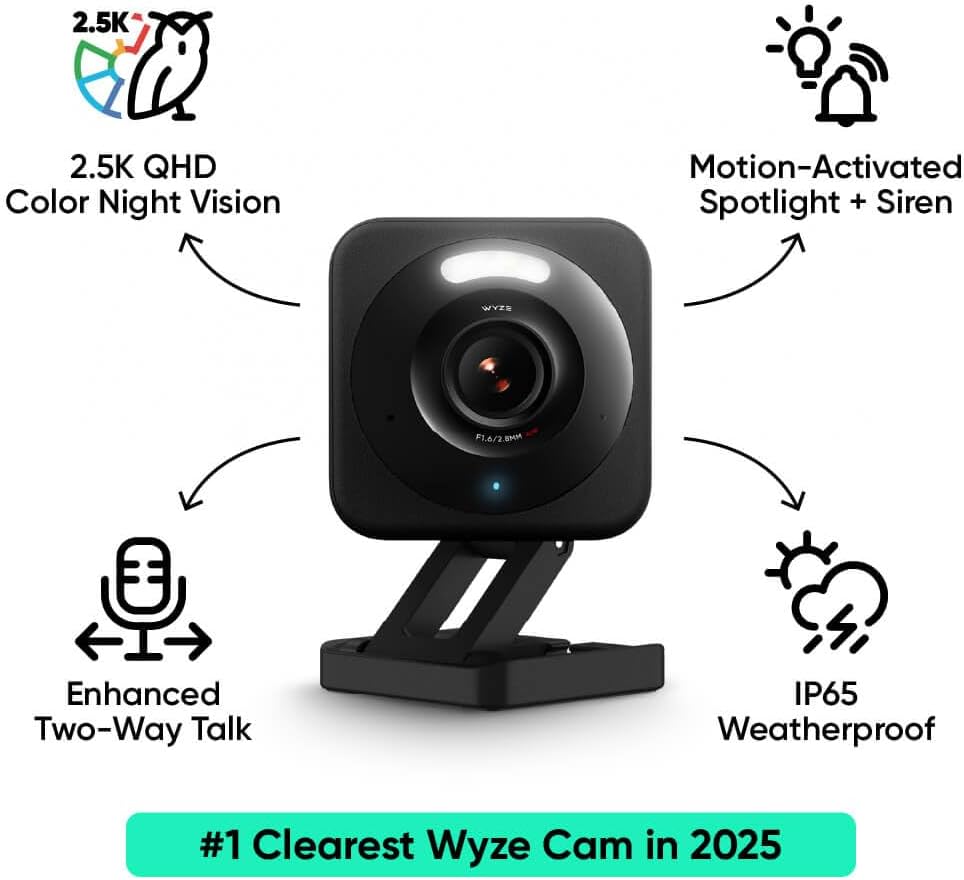 2.5K AI Security Camera, Indoo - Home Security No Subscription ulasan dan harga