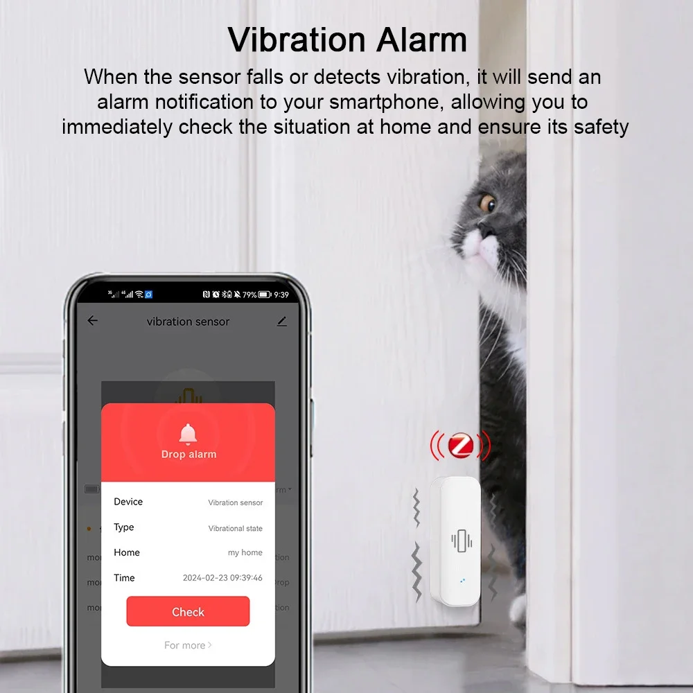 Tuya WiFi/Zigbee Smart Vibrati - Home Security Monitoring ulasan dan harga