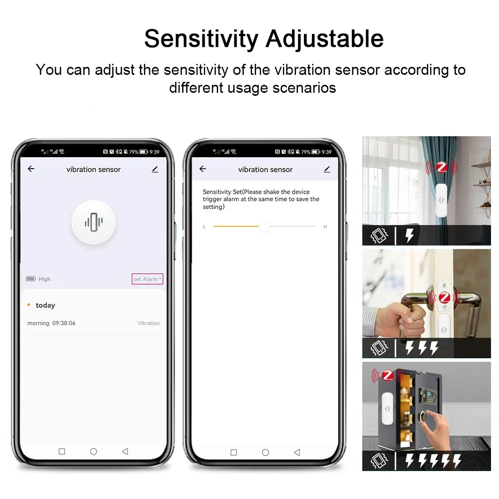 Tuya WiFi/Zigbee Smart Vibrati - Home Security Monitoring ulasan dan harga