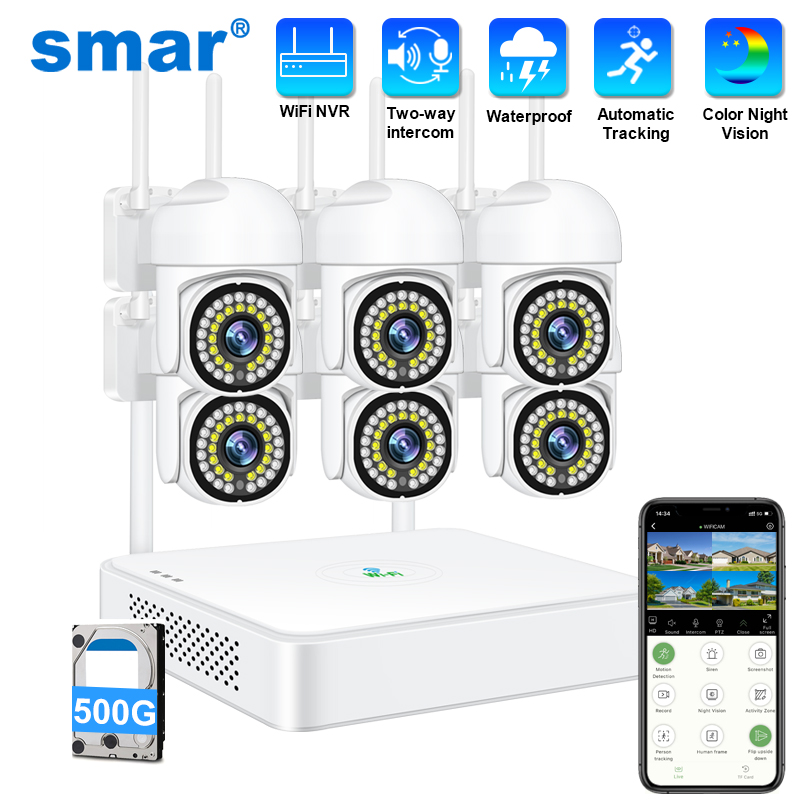 Smar 3MP Wireless CCTV Securit - Home Security Systems Wireless ulasan dan harga