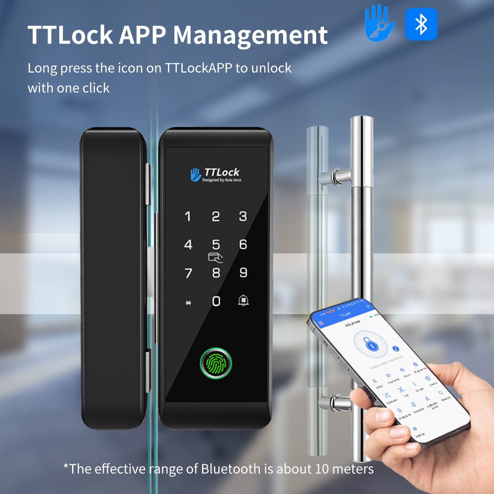 TTLOCK Smart Glass lock Finger - Door Lock Smart Keypad ulasan dan harga