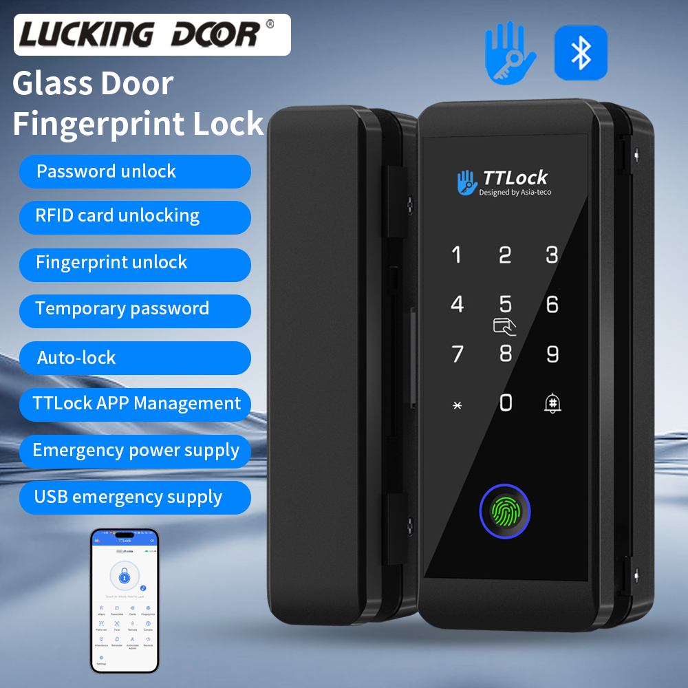 TTLOCK Smart Glass lock Finger - Door Lock Smart Keypad ulasan dan harga