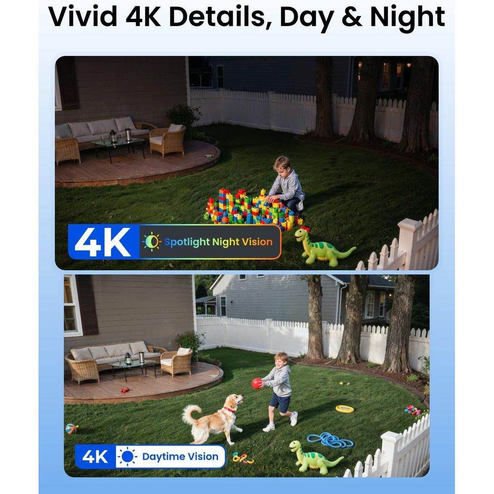 Wireless 4K Outdoor Security C - Home Security No Subscription ulasan dan harga