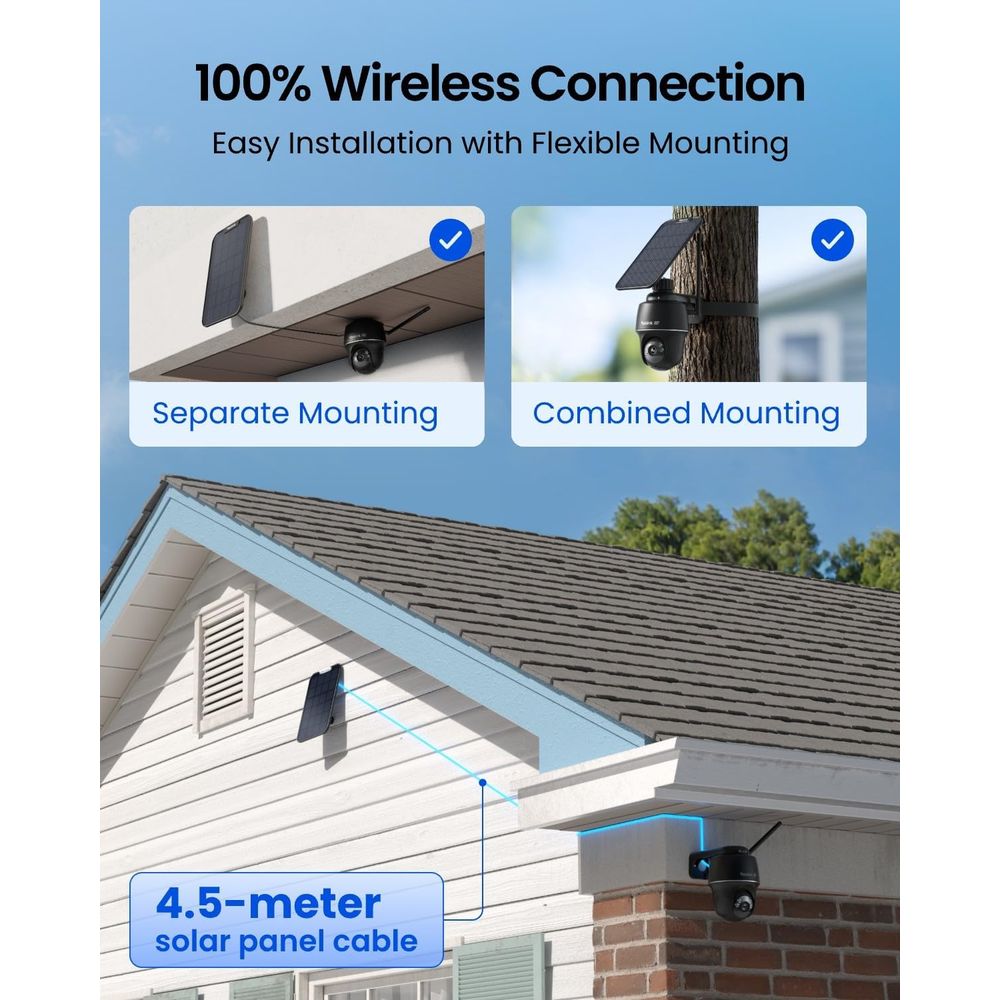 Wireless 4K Outdoor Security C - Home Security No Subscription ulasan dan harga